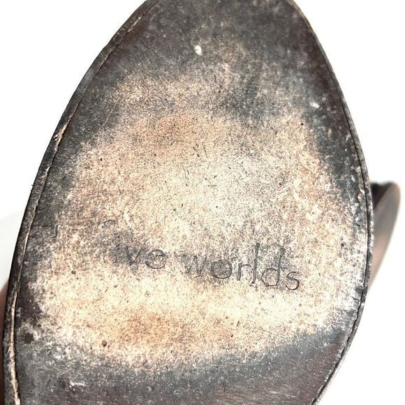 Five Worlds Cordani Serene Studded Cowboy Booties Brown Leather Side Zip 7 1/2 - Picture 12 of 16